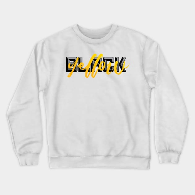 Black and Yellow Pittsburgh Fan Design Crewneck Sweatshirt by polliadesign